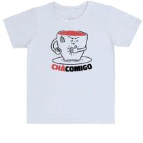 Camiseta Infantil Chá comigo Camiseta Infantil Chá comigo