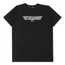 Camiseta Infantil Charpey Camisa Filho Top Son Preta Manga Curta Versátil Algodão