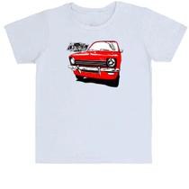 Camiseta Infantil Chevette vermelho primeira geração pintura