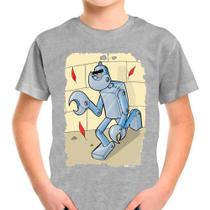 Camiseta Infantil Cinza Desenho Frank Puxa Penas 02