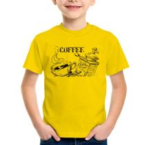 Camiseta Infantil Coffee - Foca na Moda