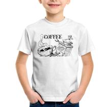 Camiseta Infantil Coffee - Foca na Moda