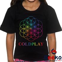 Camiseta Infantil Coldplay 100% Algodão Geeko Alternativo Rock