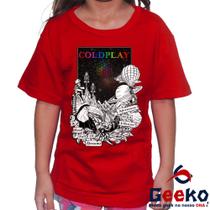 Camiseta Infantil Coldplay 100% Algodão Geeko Camiseta Infantil Coldplay 100% Algodão Geeko