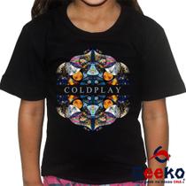Camiseta Infantil Coldplay 100% Algodão Geeko Rock Alternativo Camiseta Infantil Coldplay 100% Algodão Geeko Rock Alternativo