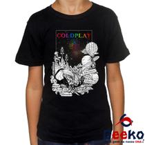 Camiseta Infantil Coldplay 100% Algodão Geeko