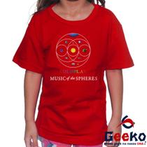 Camiseta Infantil Coldplay 100% Algodão Music Of The Spheres Geeko Camiseta Infantil Coldplay 100% Algodão Music Of The Spheres Geeko