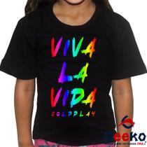 Camiseta Infantil Coldplay 100% Algodão Viva La Vida Alternativo Geeko