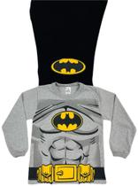 Camiseta Infantil com capa Manga Longa Herois