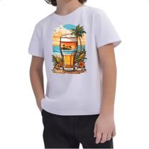 Camiseta Infantil Copo de Cerveja Sunset