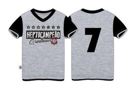 Camiseta Infantil Corinthians Hepta Cinza Oficial