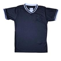 Camiseta Infantil Corinthians Preta Clássico Escudo Preto Camiseta Infantil Corinthians Preta Clássico Escudo Preto