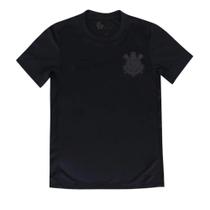 Camiseta Infantil Corinthians Preta Fiel Escudo Preto