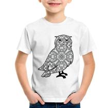 Camiseta Infantil Coruja Mandala - Foca na Moda