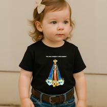 Camiseta Infantil Country Estampa Dai Nos A Benção Nossa Senhora Aparecida Manga Curta 100 % Algodão Camiseta Infantil Country Estampa Dai Nos A Benção Nossa Senhora Aparecida Manga Curta 100 % Algodão