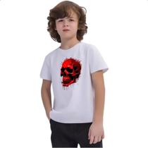 Camiseta Infantil Cranio em sangue