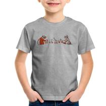 Camiseta Infantil Crianças Brincando - Foca na Moda