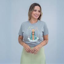 Camiseta Infantil Cristã Religiosa Católica Santinha Ramos 100% Algodão