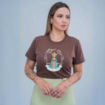 Camiseta Infantil Cristã Religiosa Católica Santinha Ramos 100% Algodão