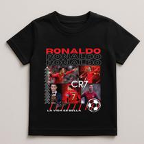 Camiseta Infantil Cristiano Ronaldo Cr7 Futebol 100% Algodão
