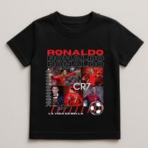 Camiseta Infantil Cristiano Ronaldo Cr7 Futebol 100% Algodão Camiseta Infantil Cristiano Ronaldo Cr7 Futebol 100% Algodão