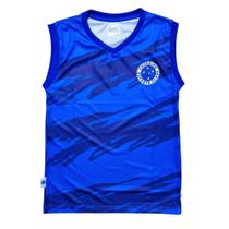 Camiseta Infantil Cruzeiro Regata Listrada Oficial