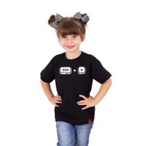 Camiseta Infantil CTRL C CTRL V Preta