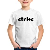 Camiseta Infantil Ctrl+C - Foca na Moda
