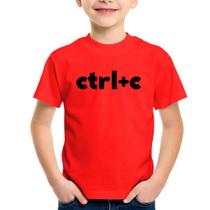 Camiseta Infantil Ctrl+C - Foca na Moda