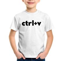 Camiseta Infantil Ctrl+V - Foca na Moda