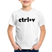 Camiseta Infantil Ctrl+V - Foca na Moda