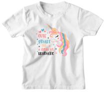 Camiseta Infantil Cute smart and a little bit dramatic