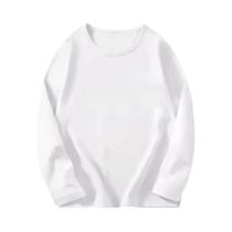 Camiseta Infantil De Algodão, 8 Cores, Manga Comprida, Gola Redonda, Para Meninos E Meninas,