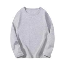 Camiseta Infantil De Algodão, 8 Cores, Manga Comprida, Gola Redonda, Para Meninos E Meninas,