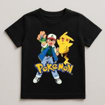 Camiseta Infantil Desenho Pokemon 100% Algodao Modelo 5