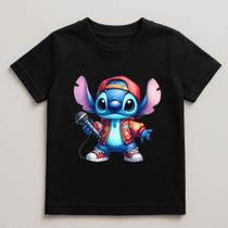 Camiseta Infantil Desenho Stitch 100% Algodao Modelo 11