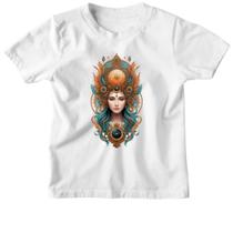 Camiseta Infantil Deusa asteca do tempo