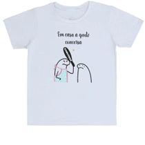 Camiseta Infantil Dia das mães Flork em casa a gente conversa Camiseta Infantil Dia das mães Flork em casa a gente conversa