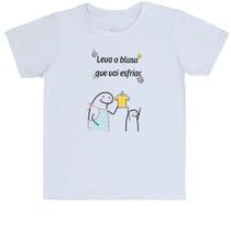 Camiseta Infantil Dia das mães Flork Leva a blusa que vai esfriar Camiseta Infantil Dia das mães Flork Leva a blusa que vai esfriar