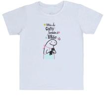 Camiseta Infantil Dia das mães Flork mãe de gato Camiseta Infantil Dia das mães Flork mãe de gato