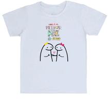 Camiseta Infantil Dia das mães Flork Melhor mae do mundo