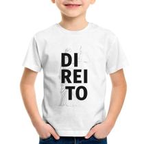 Camiseta Infantil Direito Estudante - Foca na Moda