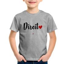 Camiseta Infantil Direito por amor - Foca na Moda