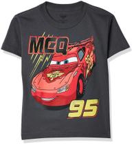 Camiseta Infantil Disney Cars Relâmpago McQueen - Cinza Chumbo