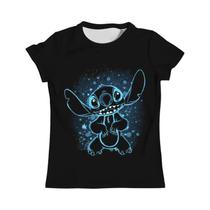 Camiseta Infantil Disney Stitch para Meninas (3-4 anos) - Manga Curta e Secagem Rápida