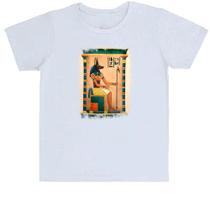 Camiseta Infantil Divertida Anubis Papiro Egito