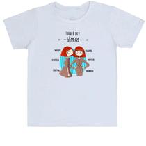 Camiseta Infantil Divertida Ela é de Gêmeos