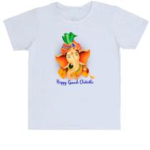 Camiseta Infantil Divertida Happy Ganesh Chaturthi