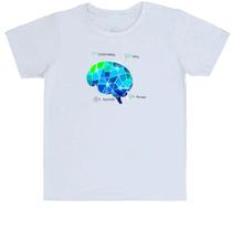 Camiseta Infantil Divertida Infográficos do cérebro - Alearts