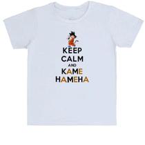 Camiseta Infantil Divertida Keep Calm and Kame Hameha